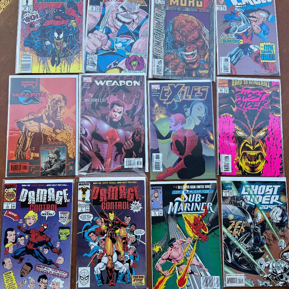 Lot of 12 Marvel Comics Darkhawk, Cosmic Powers, Exiles, Damage Control,‎ Ghost